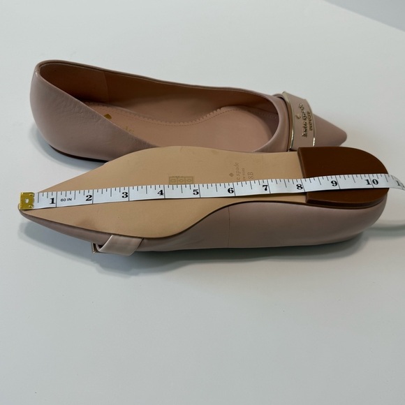Kate Spade Deneuve Ballet Flats Pointed Toe Women Size 8 Leather Blush Pink - Picture 12 of 14